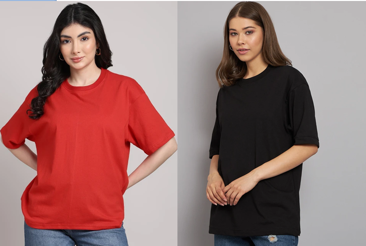 BRANDED T-SHIRT FOR WOMEN'S PACK OF 2