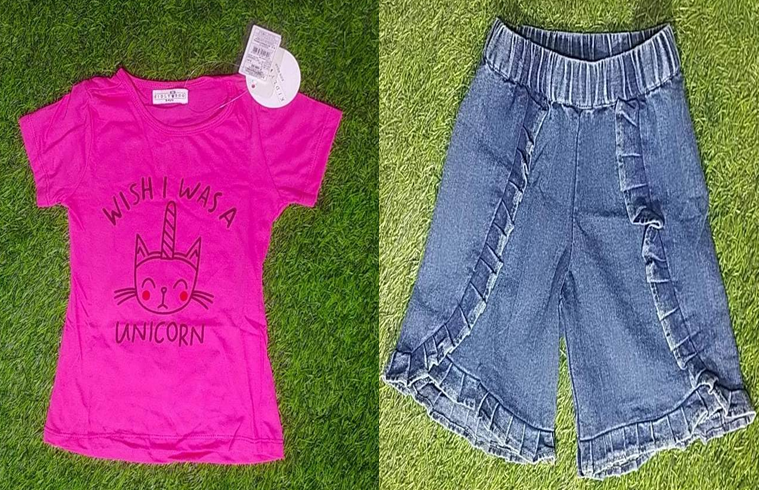 BRANDED T-SHIRT AND SHORTS FOR GIRL'S