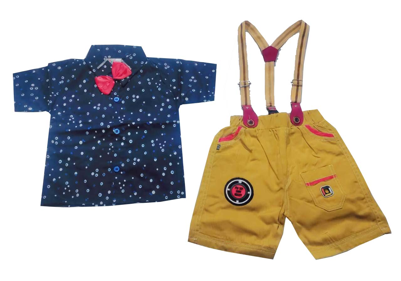 Kids Half Shirt with Trouser & Suspender set