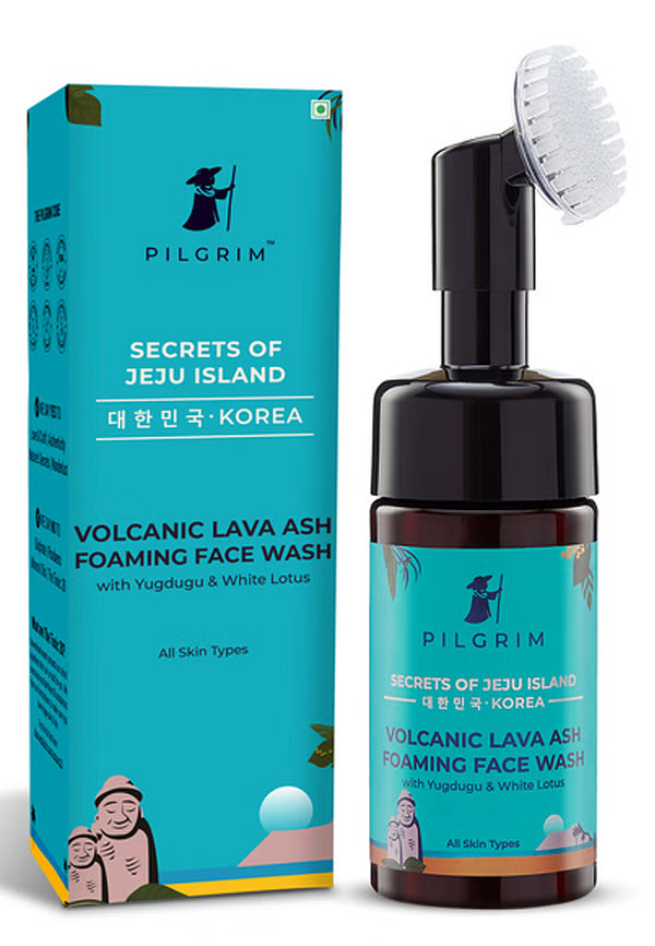 PILGRIM VOLCANIC LAVA ASH FOAMING FACE WASH WITH YUGDUGU & WHITE LOUTS 120.0ML