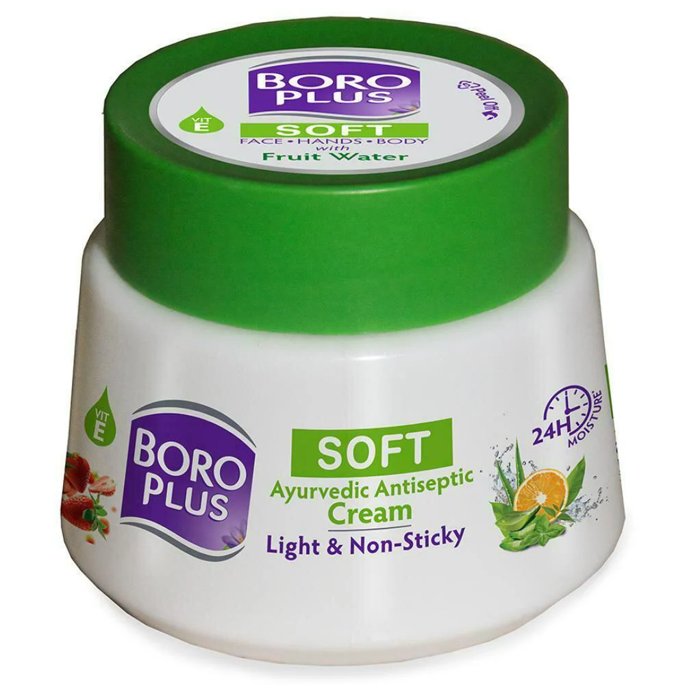 BORO PLUS SOFT AYURVEDIC ANTISEPTIC CREAM LIGHT & NON STICKY  100ML
