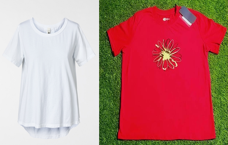 BRANDED T-SHIRT FOR WOMEN'S PACK OF 2