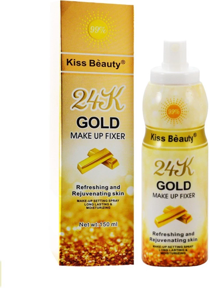 KISS BEAUTY 24K GOLD MAKE UP FIXER 120ML.