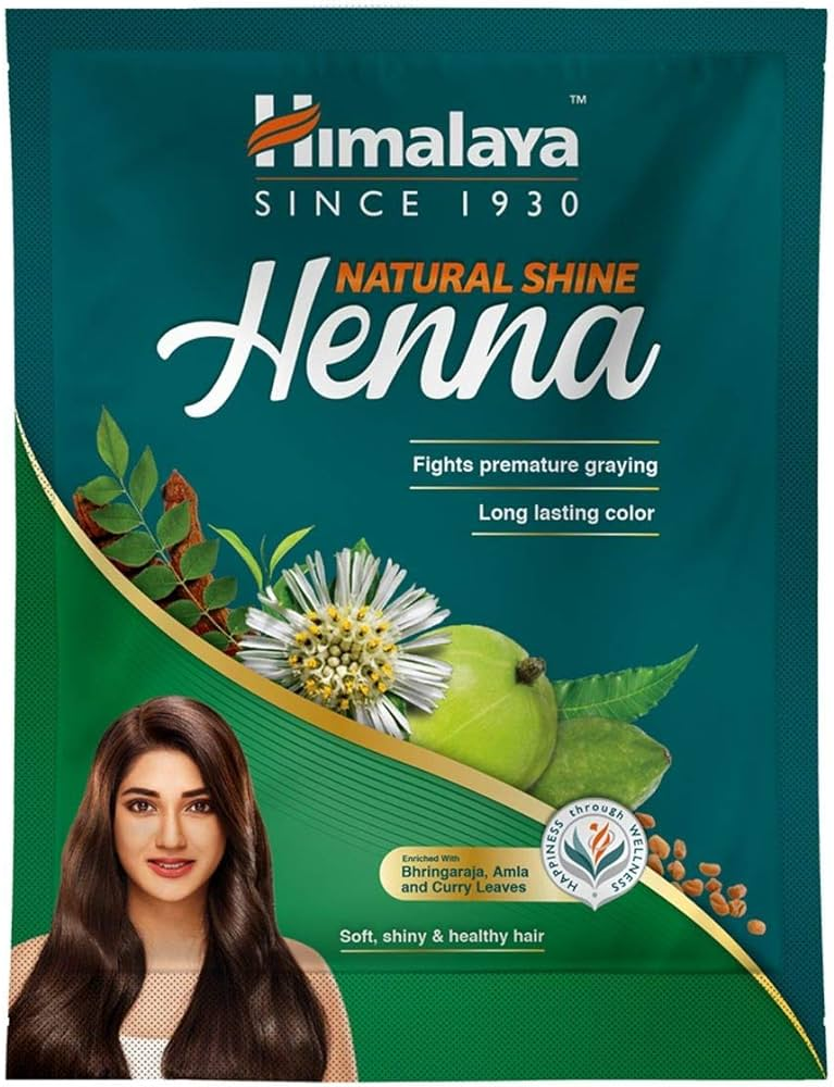 HIMALAYA HEENA NATURAL SHINE FIGHT PREMATURE GRAYING LONG LASTING COLOUR 120G