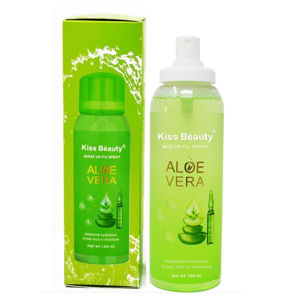 KISS BEAUTY MAKEUP FIX SAPRAY ALOEVERA 150ML.