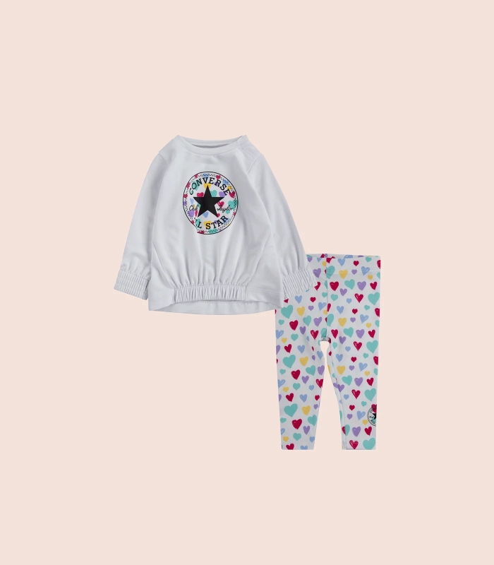 BRANDED T-SHIRT CREWNECK AND LEGGINGS SET FOR GIRL'S