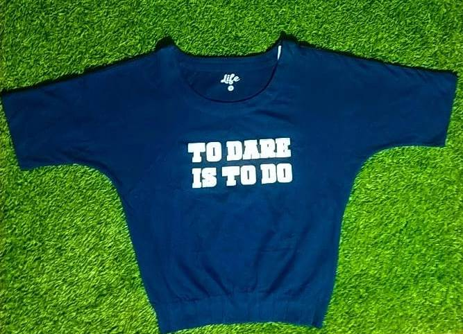 BRANDED DOWN SHOULDER T-SHIRT FOR WOMEN'S