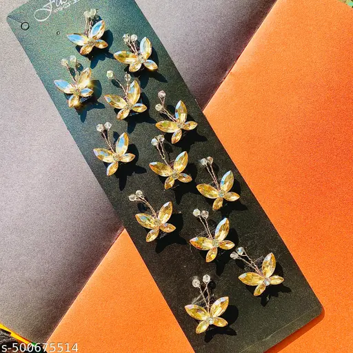 butterfly clip hair decoration juda and hair accessories stone 12 pc