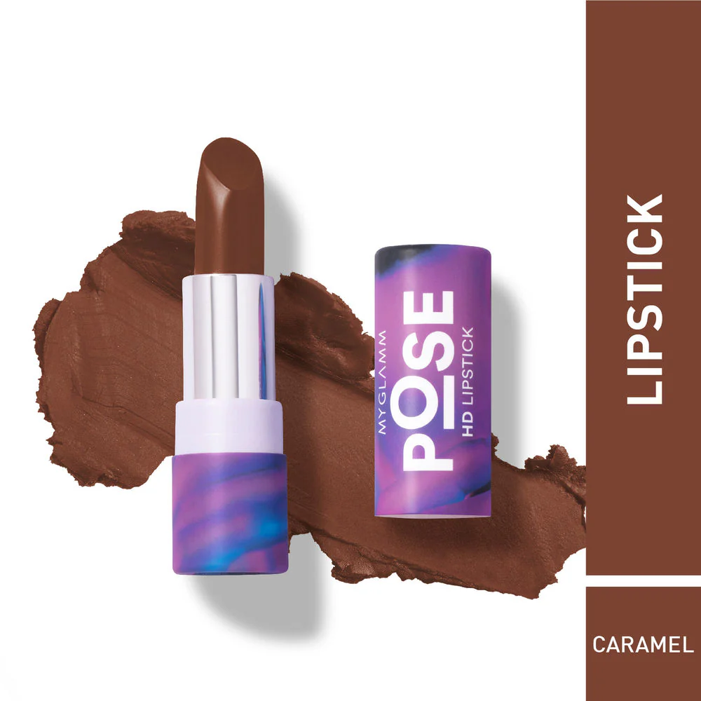 MYGLAMM POSE HD LIPSTICK 015 CARAMEL 4G.