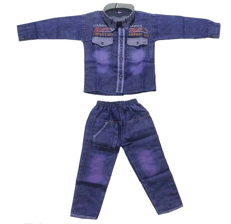 KIDS DENIM SHIRT AND PANT