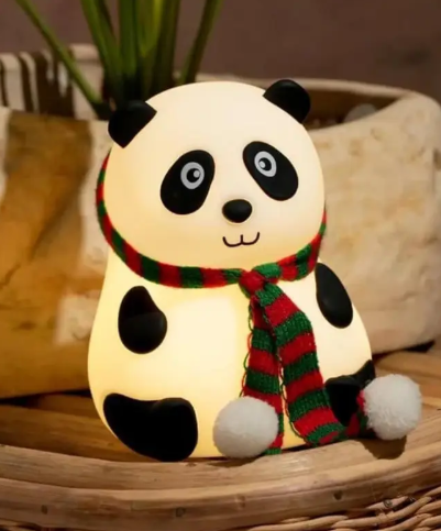Cute Panda Silicon Night Lamp USB Rechargeable 7 Color Changing For Kids Night Lamp