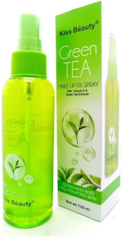 KISS BEAUTY GREEN TEA MAKEUP FIX SPRAY 120ML.