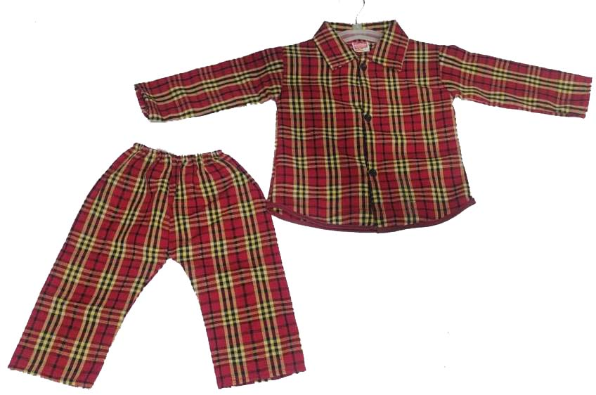 CHECK SHIRT AND BOTTOM SET FOR BOY