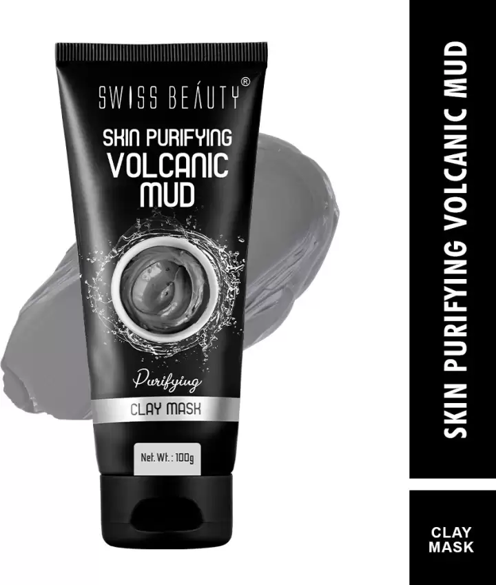 SWISS BEAUTY SKIN PURIFYING VOLCANIC MUD PURIFYING CLAY MASK 100G.