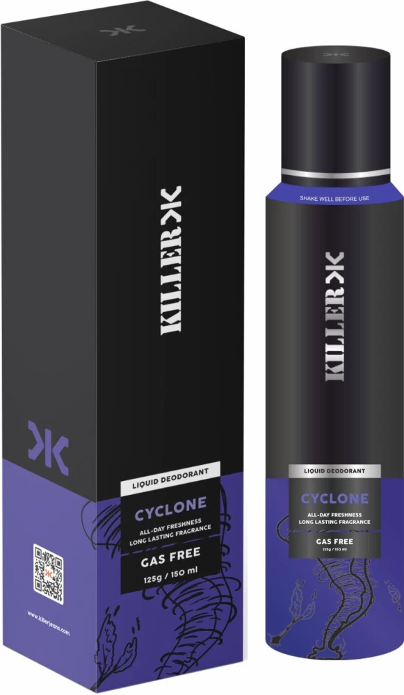 KILLER CYCLONE LIQUID DEODORANT 150ML