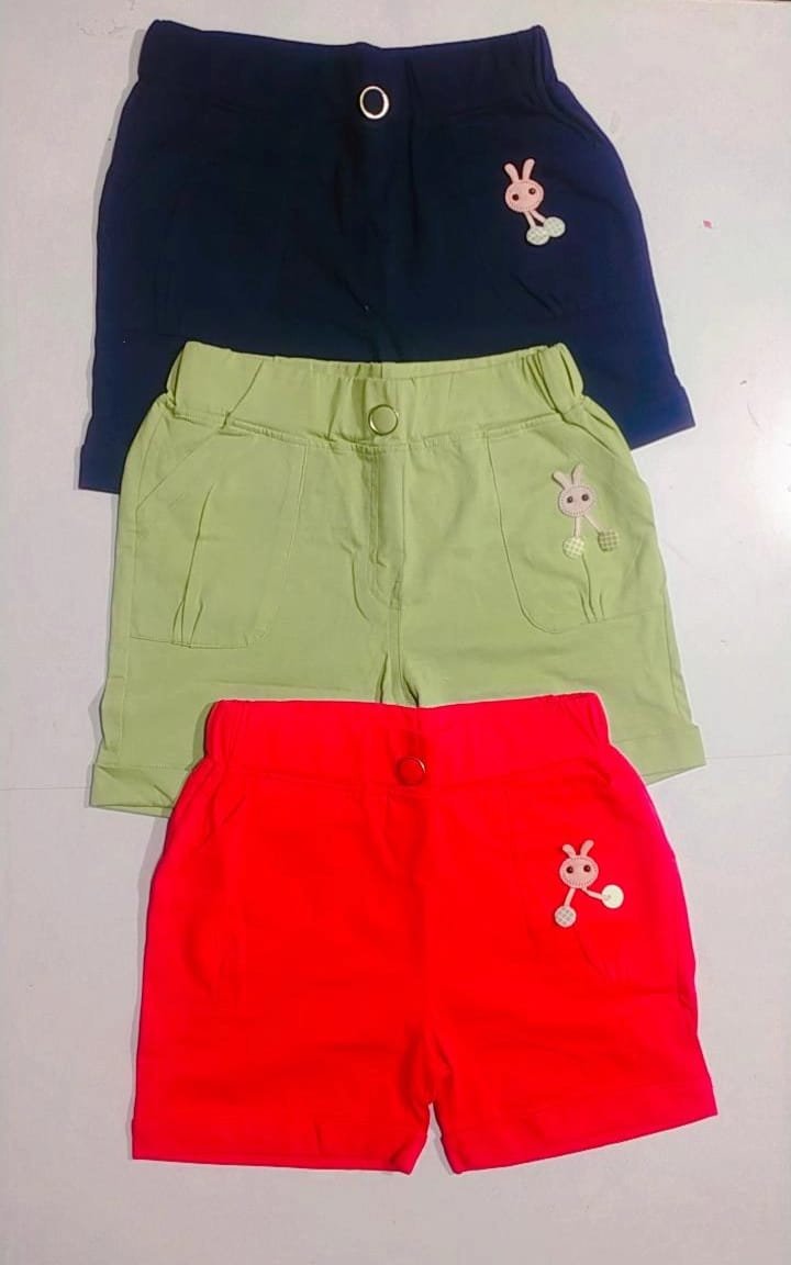 BRANDED HALF PANT FOR GIRL'S PACK OF 3