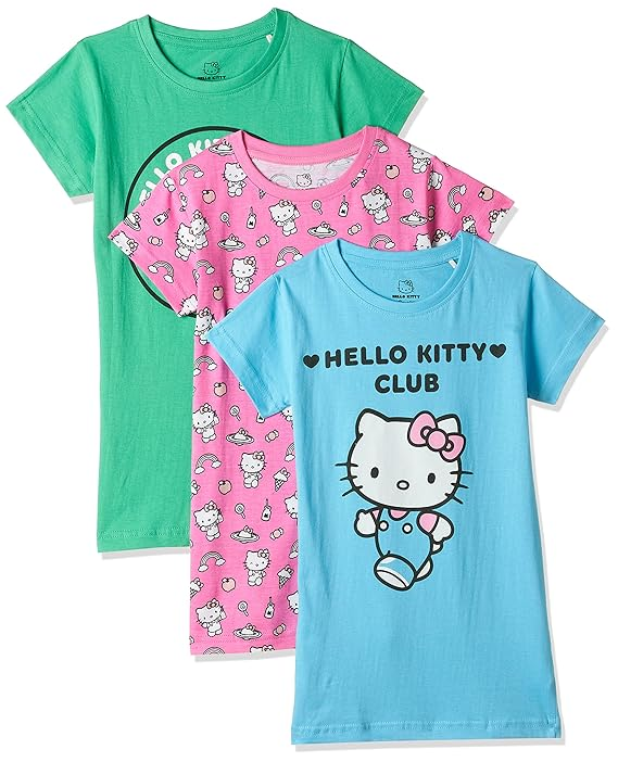 BRANDED T-SHIRT FOR GIRL'S PACK OF 3