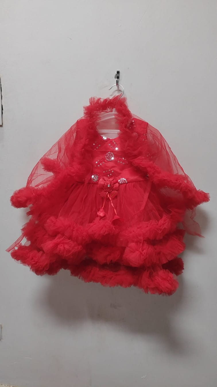 PRIMIUM PARTY WEAR FORK WITH CAPE FOR BABY GIRL