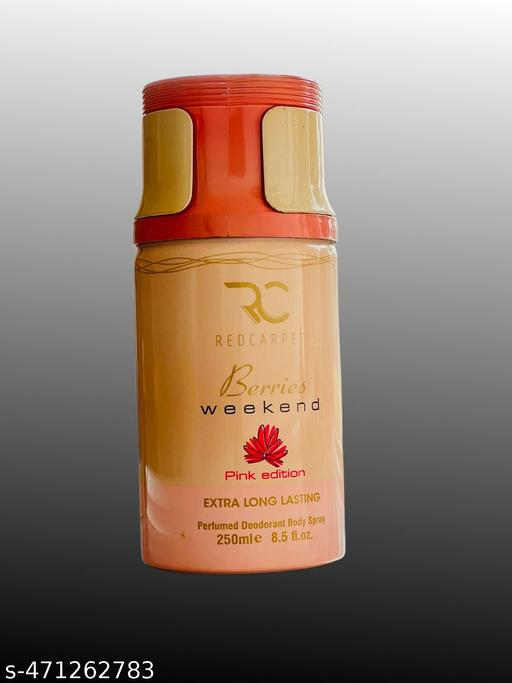 REDCARPET BERRIES WEEKEND PINK EDITION EXTRA LONG LASTING PERFUMED 250ML.