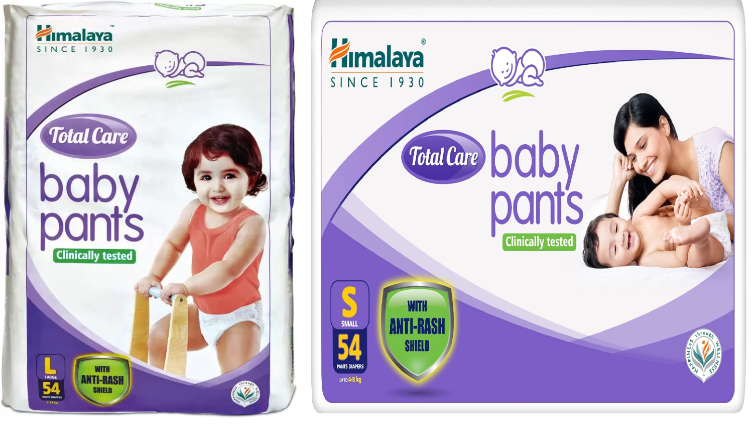 Himalaya Total Care Baby Pants (S Size) 54 Pants Diaper