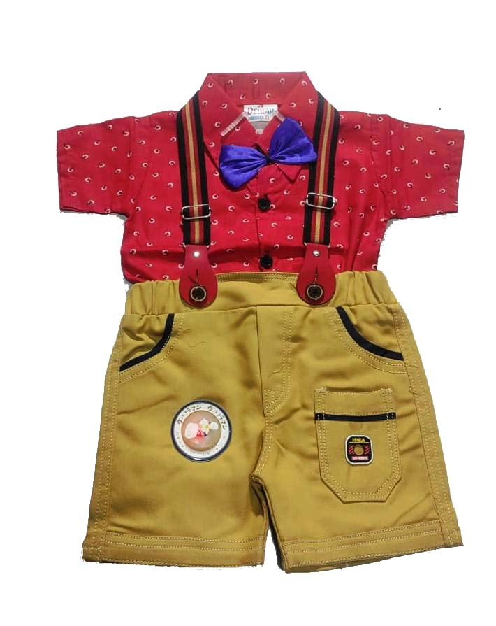 Light Blink Kids Half Shirt with Trouser & Suspender set