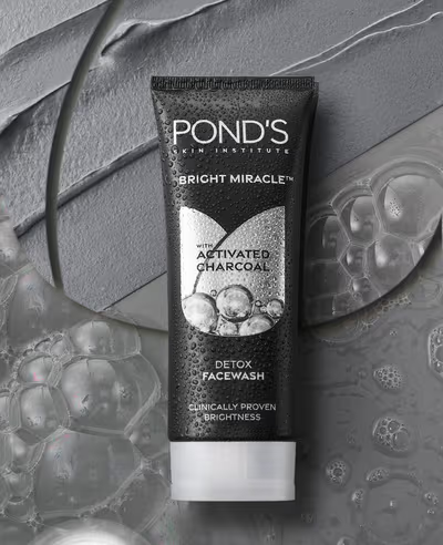 PONDS BRIGHT MIRACLE WITH ACTIVATED CHARCOAL 200g.